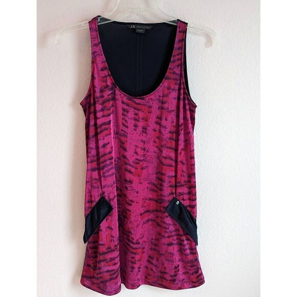 Armani Exchange vintage size small, scoop neck, soft jersey knit tunic top/mini - Picture 1 of 5